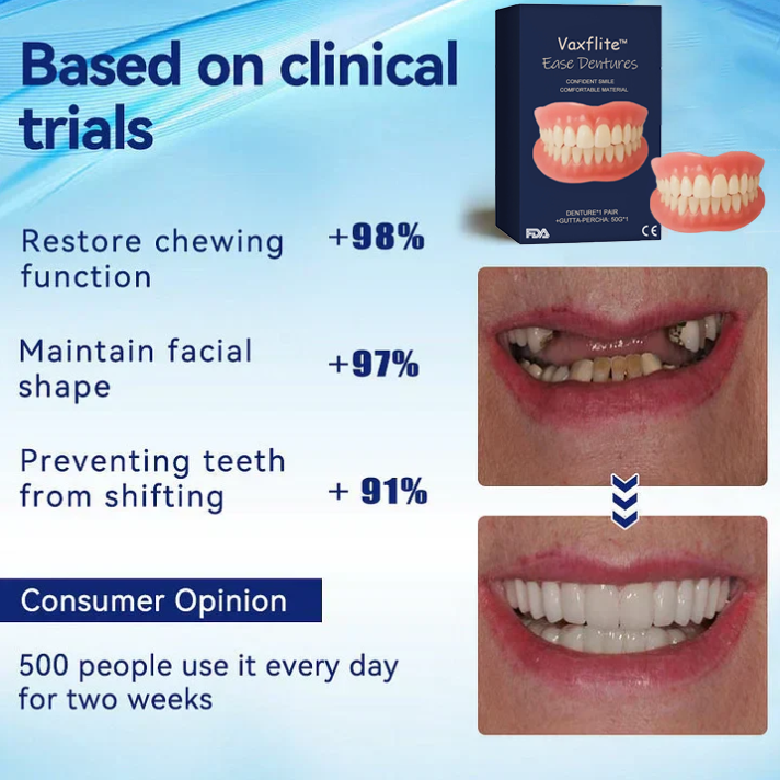Official Store | Vaxflite™Advanced Full Denture Set 🦷obtained American Dental Association (ADA) certification✅